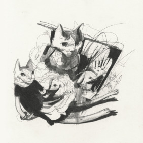 Nadezda - Midna posing in a black dress