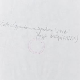 Joseph Beuys - L'Arte, c'è, quando = Malgrado = Ci ride (Joseph Beuys - Dante 1963)